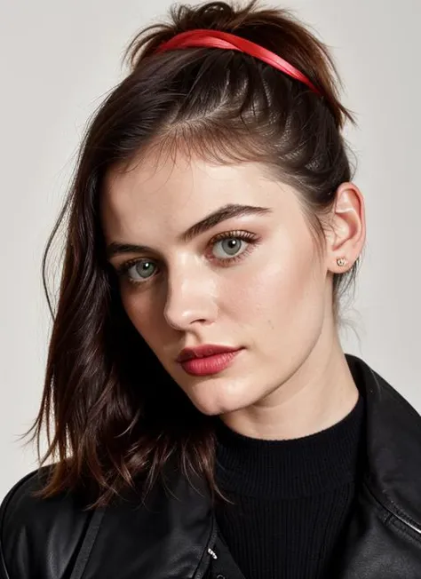 close up portrait of sks woman , by Flora Borsi, style by Flora Borsi, bold, bright colours, ((Flora Borsi)), by Dorothea Lange, <lora:lora-small-lucy-hale-v1:1>