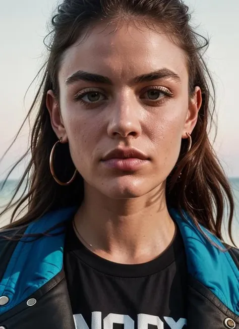 A stunning intricate color close up portrait of (sks woman:1) , wearing Tie-dye t-shirt and biker shorts, epic character composition, sharp focus, natural lighting, subsurface scattering, f2, 35mm, film grain, , by Andreas Gursky, <lora:lora-small-lucy-hale-v1:1>