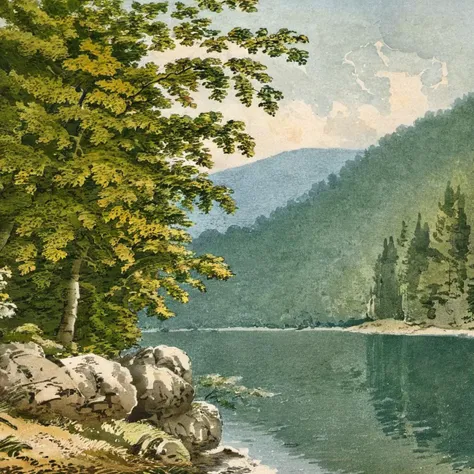 wcxl, forest, lake  <lora:watercolorXL:1>