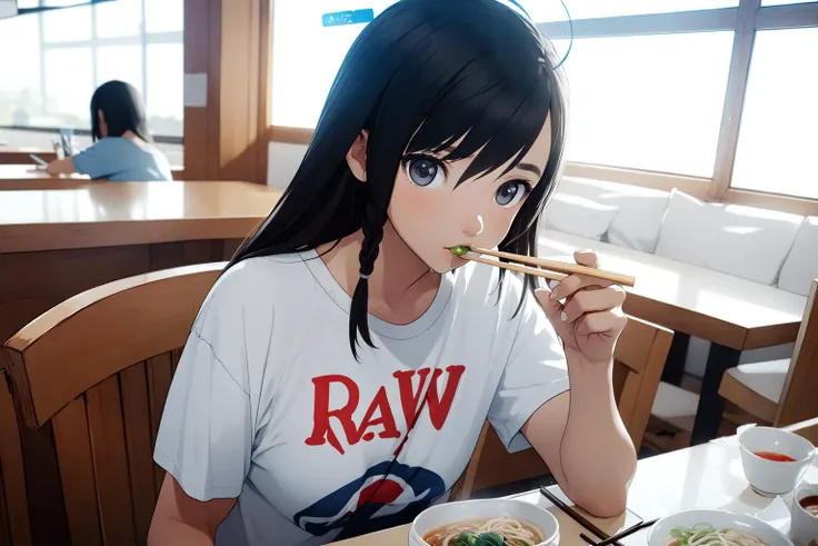 (RAW photo, best quality), 1girl, natural lighting,
<lora:shining_resonance_sonia_blanche_v1_2:1> sonia blanche, T-shirt, jeans, sipping ramen with chopsticks, mouth full of food,