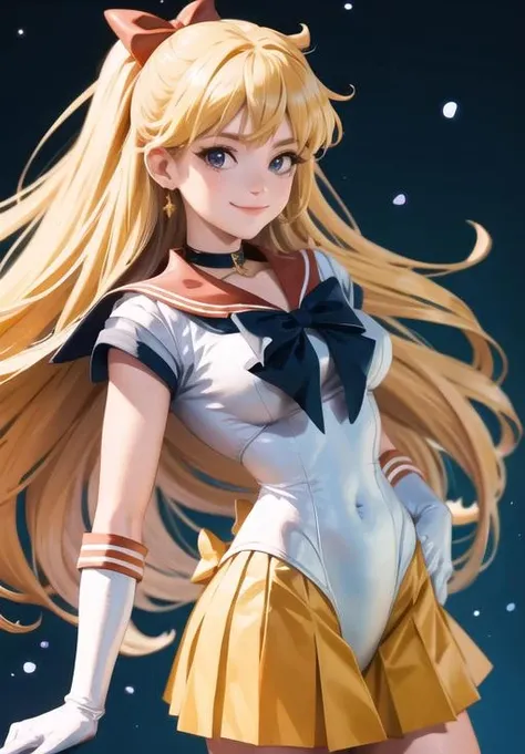 <lora:sailor_venus:0.8>, sailor_venus, smirk,, (masterpiece, best quality, detailed:1.3)