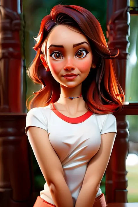 A stunning intricate full color portrait of a beautiful latina, wearing a red shirt <lora:epiNoiseoffset_v2:1>, happy, epic character composition,by ilya kuvshinov, alessio albi, nina masic,sharp focus, natural lighting, subsurface scattering, f2, 35mm, film grain, half body shot <lora:EmilieLydie:1>
