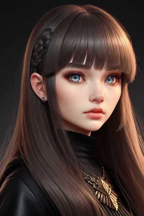 VR art style, 3D, immersive, digital, detailed <lora:AlexandraLenarchyk_v1:.9> AlexandraLenarchyk, focus on eyes, close up on face, pouting, wearing jewelry, slate color hair styled long bangs lob hair