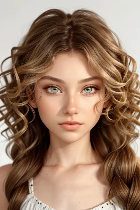 AlexandraLenarchyk <lora:AlexandraLenarchyk_v1:.9>, focus on eyes, close up on face, hair styled spiral curls hair