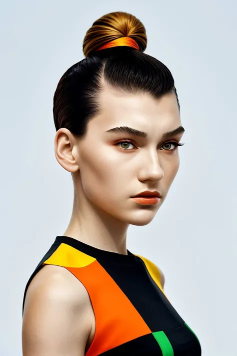suprematist design of, geometric, abstract, Malevich style headshot <lora:AlexandraLenarchyk_v1:.9> AlexandraLenarchyk, focus on face, wearing a summer dress , her hair is styled as slicked back hair,
