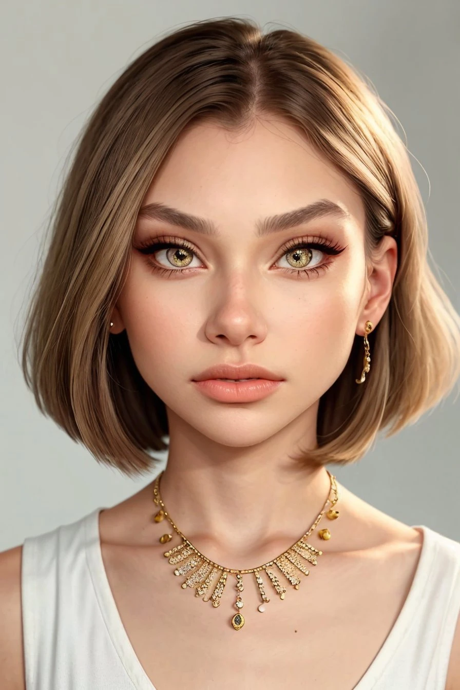 AlexandraLenarchyk <lora:AlexandraLenarchyk_v1:.9>, focus on eyes, close up on face, pouting, wearing jewelry, hair styled Straight Lob