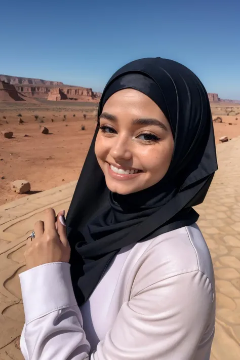 lenasituations, a woman smiling, wearing hijab in morocco <lora:lenasituations-000008:0.8>