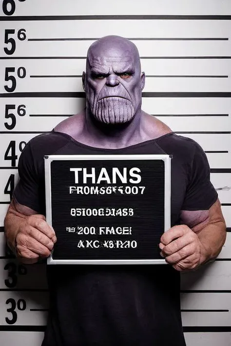 Masterpiece,High Quality,
<lora:PE_MugShot:0.8> PEMugShot,holding a sign,
thanos