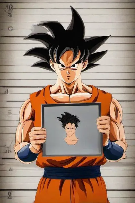 Masterpiece,High Quality,
<lora:PE_MugShot:0.8> PEMugShot,
son goku