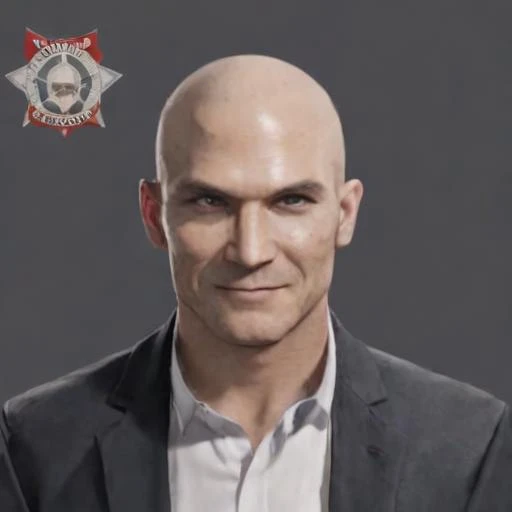 <lora:PE_MugShotV2:0.8> PEMugShot, mugshot,
 <lora:PE_Hitman47:1> PEHitman, a man, smiling, hitman, agent 47