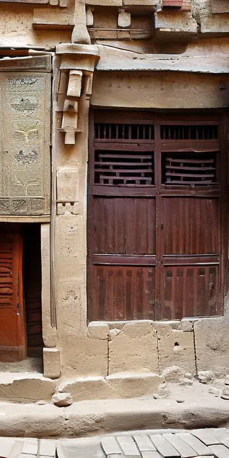 ancient marketplace, city street, village, doors, windows, Raiders_Cairo