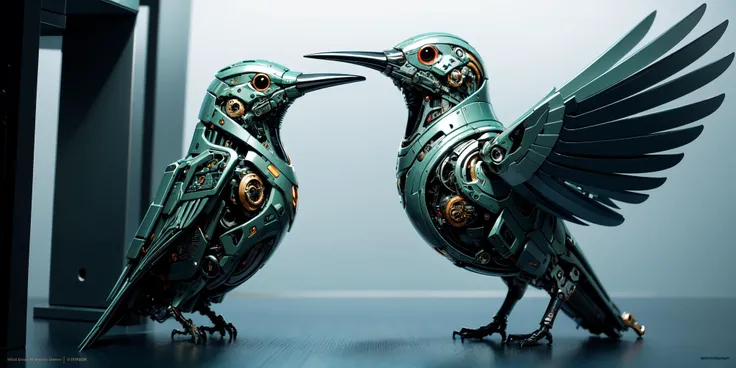 Mechanical Bird,hyper realistic,metal,professional photo, science fiction, sci-fi scenario, (night), natural light, cyberpunk, futuristic city, cyberpunk city, neon signs, highly detailed, (highly detailed background), multiple buildings in the background, detailed textures, wide angle, 8k, HDR, professional photoshoot, high quality photo, realistic photo, realistic shadows, detailed shadows, realistic proportions,film grain, raw photo,(front),  <lora:MechanicalBird:0.7>