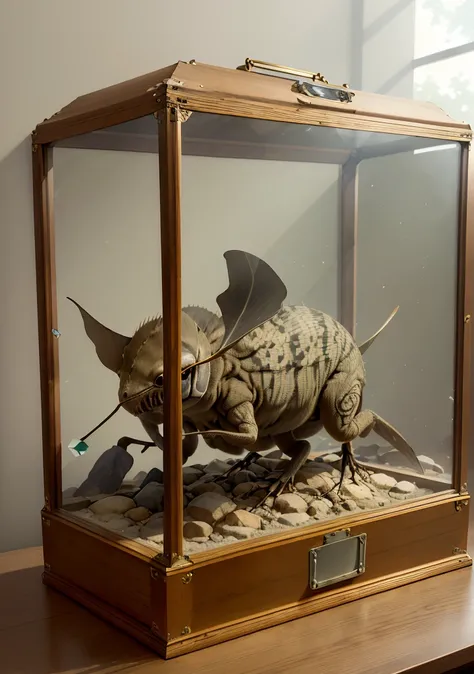 (best quality:1.15), (masterpiece:1.17), (detailed:1.15), (realistic:1.2), (intricate:1.5),analog style, Dappled Light, cinematic light, sidelighting, ultra high res, best shadow, RAW, dynamic angle,
(Codling Moth) , (KnollingCaseQuiron style), glass case, display case, (KnollingCase:1.1), no humans, scenery, still life, mirror, box, reflection, crystal,
<lora:quiron_KnollingCase_v1_lora:0.77>