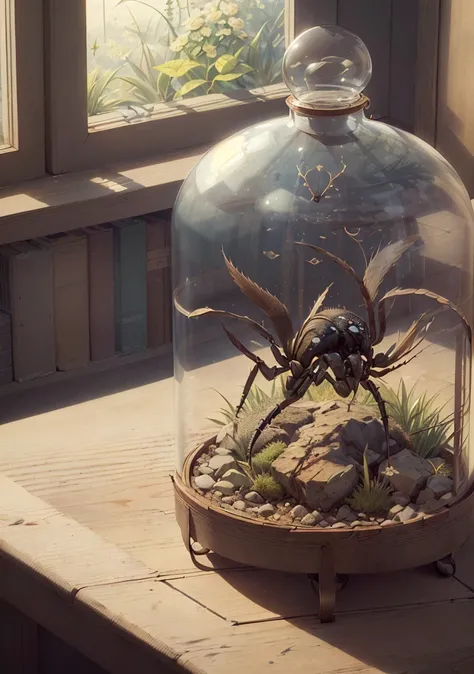 (realistic:1.2), (intricate:1.3),analog style, Dappled Light, (film grain), (warm hue, warm tone:1.2), close up, cinematic light, sidelighting, ultra high res, best shadow, RAW,
(cyber spiders) , (KnollingCaseQuiron style), glass case, display case,
<lora:quiron_KnollingCase_v1_lora:0.67>
