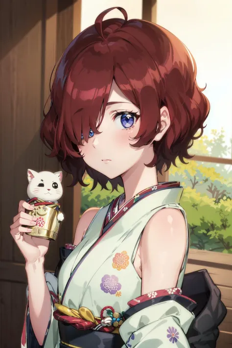 (Best quality, 8k, 32k, Masterpiece, UHD:1.2), japanese town, yuukaku, upper body,
standing, holding kiseru, expressionless,
ami, hair over one eye, small breasts, print kimono, bare shoulders,
<lora:anime-lupin5-ami-t2-000080:0.7>