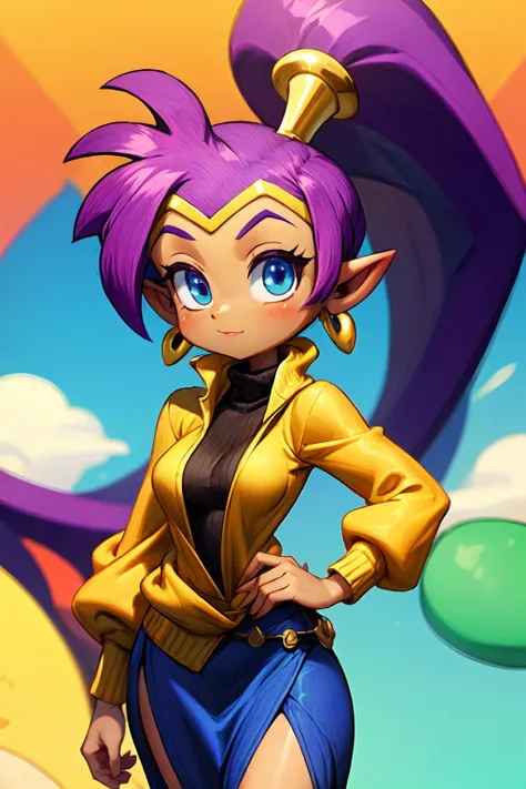 <lora:shantae-nvwls-v1:0.9> shantae, turtleneck sweater, pencil skirt, best quality, masterpiece, <lora:more_details:0.65>