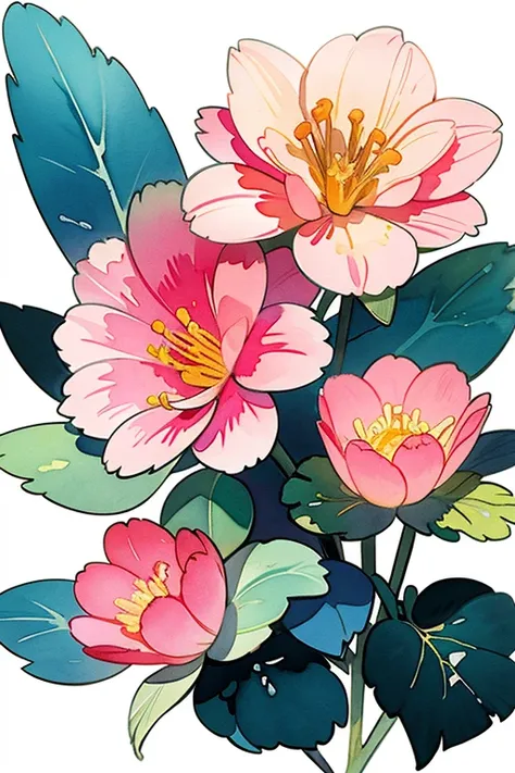 (masterpiece, beat quality, official art, watercolor sketch), a flower