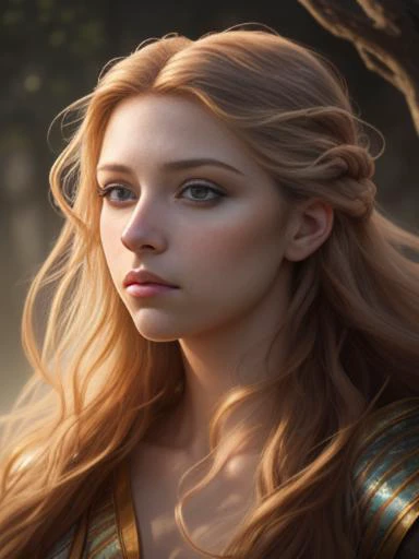 photo RAW, full color portrait, A beautiful female King in her natural habitat, masterpiece, award winning photography, lighting, perfect composition, high detail, hyper realistic, even natural lighting, epic, pretty makeup, flowing hair,