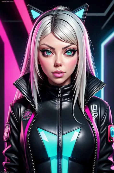 ((sfw)), photograph of krmrx, ((face and [bust] portrait)) of a naturally beautiful and stunning cyberpunk hacker babe, wearing a (detailed) and [colorful] jacket, (natural skin texture, highly detailed face and eyes), cyberpunk, candycore, best quality, masterpiece, 4k, absurdres, by arny freytag,