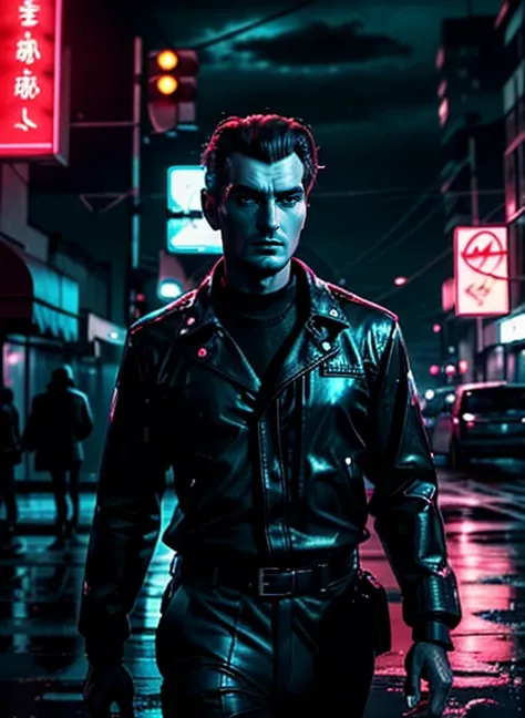 PhilipCipher-is-a-private-detective <lora:NeonNoir-000002:0.51> NeonNoir <lora:epi_noiseoffset2:0.8> <lora:AdvancedEnhancer:0.8> Neon-noir Cyberpunk dark rainy-streets neon-signs high-contrast low-light vibrant highly-detailed quarter-turn 1/4-body-pose looking-at-the-viewer