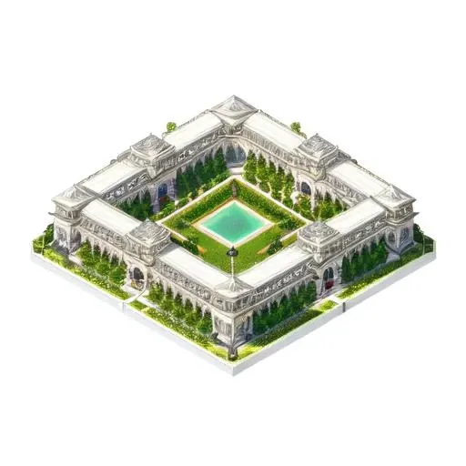(masterpiece, top quality, best quality, official art, beautiful and aesthetic:1.2),(8k, best quality, masterpiece:1.2),CGgame building, no humans, isometric tile,
A wealthy gated community
(white background:1.4), (simple background:1.4), isometry,
