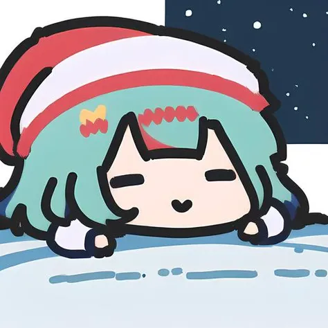 1 girl, smol, <lora:smol:1>, on bed, bed, sleeping, hands up, (white hair), red beret