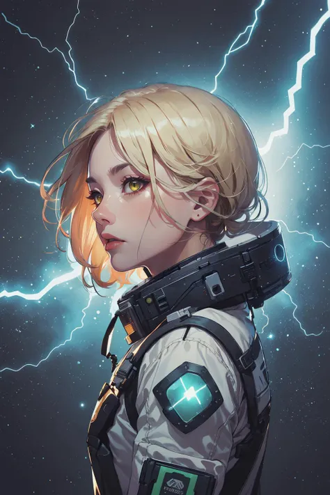 (intricate detail, beautiful:1.2), <lora:smol02:0.4>, <lora:Dreamwave v3:0.5>,
<lora:GoodHands-beta2:0.8>,
(1man, wrinkled face, old male:1.2), amber eyes, light blonde hair, goatee,
solo, from side, side view, upper body, looking up, detailed background, detailed face, (<lora:ldv2:0.6>, glowing, electricity, white, Lightning theme:1.1), space mechanic, advanced technology, toolbelt, light green clothes, maintenance, plasma propulsion, , tractor beam, , dark matter, console in background, backlighting, epic atmosphere,