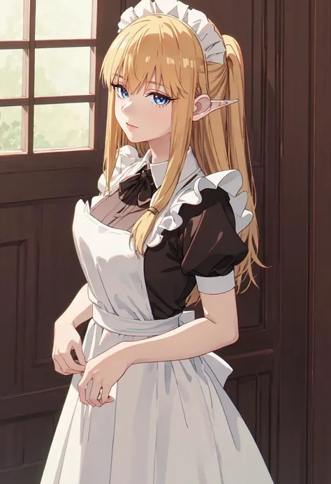 best quality, masterpiece, highres, solo, (serie_sousounofrieren:1.10), (maid:1.40), (long maid dress:1.15), anime_style, 18 <lora:serie_sousounofrieren:0.80>