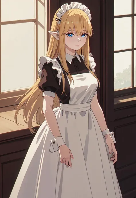 best quality, masterpiece, highres, solo, (serie_sousounofrieren:1.10), (maid:1.40), (long maid dress:1.15), anime_style, 17 <lora:serie_sousounofrieren:0.80>