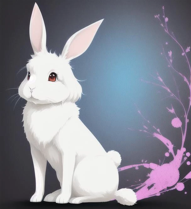 anime rabbit, background