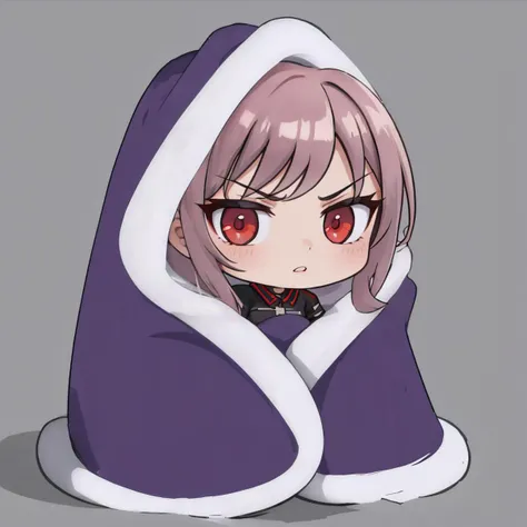 masterpiece, best quality, 1girl, solo, chibi, <lora:cozyblanket-nvwls-v1:1> cozyblanket, <lora:rapi-nikke-richy-v1:1> rapidef, red eyes, looking at viewer, serious, parted lips, cute