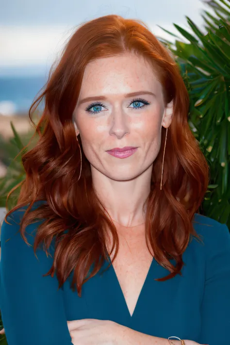 A stunning intricate full color portrait of woman, freckle, audreyfleurot, redhead, ginger hair, blue eyes, epic character composition, by ilya kuvshinov, alessio albi, nina masic, sharp focus, natural lighting, subsurface scattering, f2, 35mm, film grain,(photorealistic:1. 4),(8k, RAW photo:1. 2), (best quality:1. 4),(ultra highres:1. 2),<lora:LowRA:0.2>,<lora:detailed_eye:0.3> <lora:epiCRealismHelper:0.6> <lora:audrey_fleurot_v03-000029-coloraugnoiseadapdropout:1>