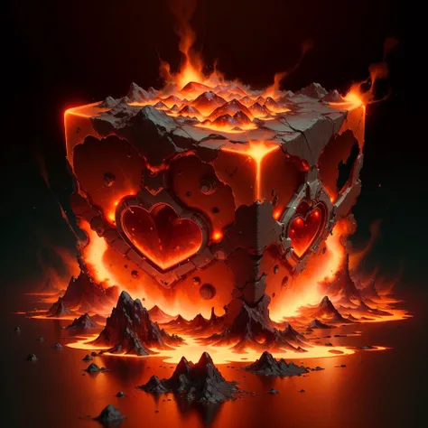 <lora:RottenTech-30:0.8>,rottentech , scifi,biohazard, filthy, dry,
(simple background:1.3), (cube:1.1), heart shape , weighted companion cube,