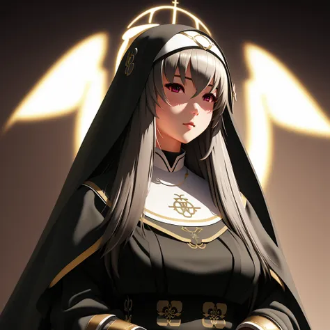 SAKURAKO,
NUN DRESS,
NUN HOOD,
HALO,
 <lora:utazumiSakurakoBlue_v2r:0.8>
((extreme detail)),(ultra-detailed),(painting), chiaroscuro, extremely detailed CG unity 8k wallpaper,