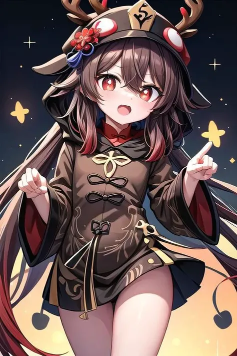 masterpiece, (Best quality:1.2), highres, (scenary), (reindeer costume;1.4), hood up, open mouth, <lora:hutao1-000009:1>, hutaodef, hutao /(reindeer costume/), (red eyes:1.3) /(hutaodef/),