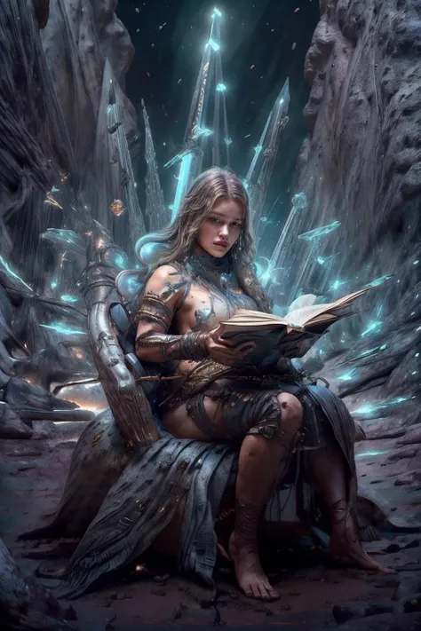 a profestional picutre of lunabijl , with Full-Voluptuous - A body with ample curves and a more robust presence. , 1girl, blademancer, sword, cape, <lora:Concept - Blademancer:0.7>, powerful wizard with flying swords and spears around, <lora:LunarPunkAI:1.2> lunarpunkai Curled Up with a Book: Nestled in a cozy chair, they cradle a book in their hands. Their legs are pulled up towards their chest, and their eyes scan the pages with quiet absorption. , camera angle pov and cowboy shot, photorealism,unreal 5 daz,perfectly drawed hands,perfectly drawed face,perfect body,extremely detailed artgerm greg rutkowski greg,((ultrasharp)),((masterpiece)),((best quality)),((ultradetailed)),((intricated details)),ultradetailed character,detailed face,intricated face details,<lyco:GoodHands-beta2:1>,extremaly detailed background,perfectly detailed face,character focus,intricated details of face,fFaceDetail <lora:add_detail:0.7> ultra realistic,32k,RAW photo,(high detailed skin:1.2),8k uhd,dslr,soft lighting,high quality,film grain, beautiful and aesthetic,extremely detailed <hypernet:sxzBloom_sxzBloom:1>,8k, extremely_clear,