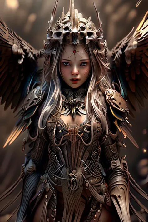 a profestional picutre of 4shl3yd0r1s , with Slim - A slender and slender body with minimal curves. , 1girl, <lora:nvwushen:0.7> armor, shoulder armor, feathered wings, hair ornament, <lora:BoneyardAI:1.2> boneyardai Nurturing Motherly Stance: Standing with a in their arms, they cradle them with tenderness. Their lips press against the child's head, and their expression is full of love. , camera angle dutch angle and cropped legs, photorealism,unreal 5 daz,perfectly drawed hands,perfectly drawed face,perfect body,extremely detailed artgerm greg rutkowski greg,((ultrasharp)),((masterpiece)),((best quality)),((ultradetailed)),((intricated details)),ultradetailed character,detailed face,intricated face details,<lyco:GoodHands-beta2:1>,extremaly detailed background,perfectly detailed face,character focus,intricated details of face,fFaceDetail <lora:add_detail:0.7> ultra realistic,32k,RAW photo,(high detailed skin:1.2),8k uhd,dslr,soft lighting,high quality,film grain, beautiful and aesthetic,extremely detailed <hypernet:sxzBloom_sxzBloom:1>,8k, extremely_clear,