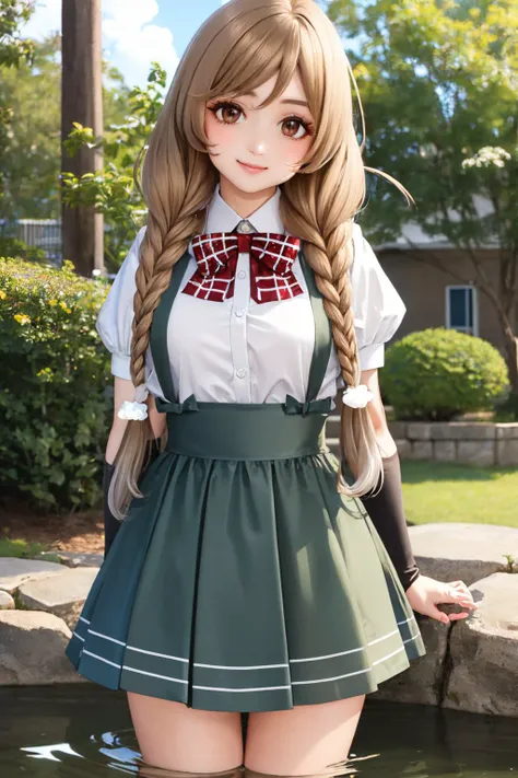 Rosto fino e delicado, de orelhas pontudas, vestes pretas, duas adagas em suas costas, anime --auto --s2