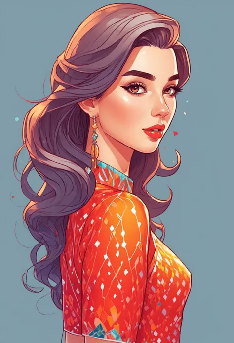 isometric style ohwxms woman, vibrant, beautiful, crisp, detailed, ultra detailed, intricate <lora:majastrojek-ohwxms:1>