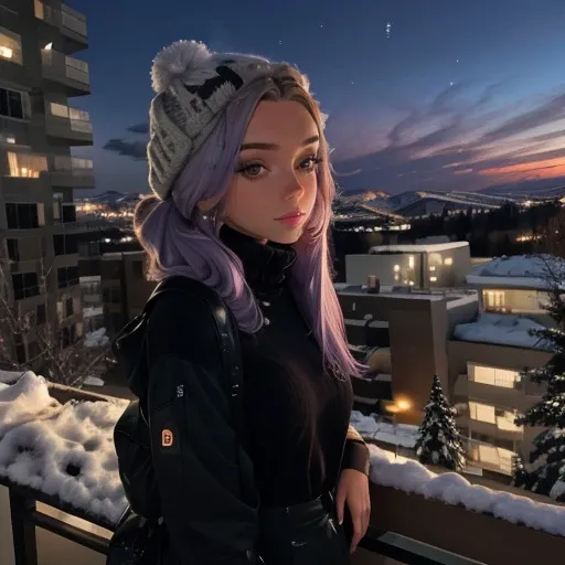 <lora:ryderm_sd15_512_128_64_v1:1>ryderm,1girl,looking at viewer, new years eve party fireworks in background, wearing a turtleneck sweater