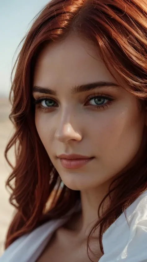 half body shot, 1girl, thin, ((long red hair)), green eyes, looking at viewer, portrait, headshot, large breasts, sports bra, covered nipples,
(((simple background gradient))),
extremely detailed CG 8k wallpaper, perfect lighting, (masterpiece:1), (best_quality:1), ultra high res, 4K, ultra-detailed, photography, 8K, HDR, highres, (absurdres:1.2), Kodak portra 400, film grain, blurry background, (bokeh:1.2), better_tits, epiCRealism, <lora:real_skin:0.6>, <lora:locon_perfecteyes_v1_from_v1_64_32:1>, perfecteyes eyes,