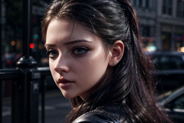 perfecteyes eyes,,skin, (Breasts), Wavy Hair, Black Hair, Leggings, Piercings, Platform Shoes, (Eyes crying),(Mouth breathing), ((SFW)), high-quality, sharp, highly detailed, score_9, remarkable color, ultra realistic, highly realistic, realistic, masterpiece, absurdres, intricate, highly detailed, detailed, high quality, best quality, highres, reality, dimly lit, night, dusk, evening, dark, dreary, 8k, cinematic lighting, volumetric lighting, detailed hair, perfect eyes, perfect face, ((from side)),