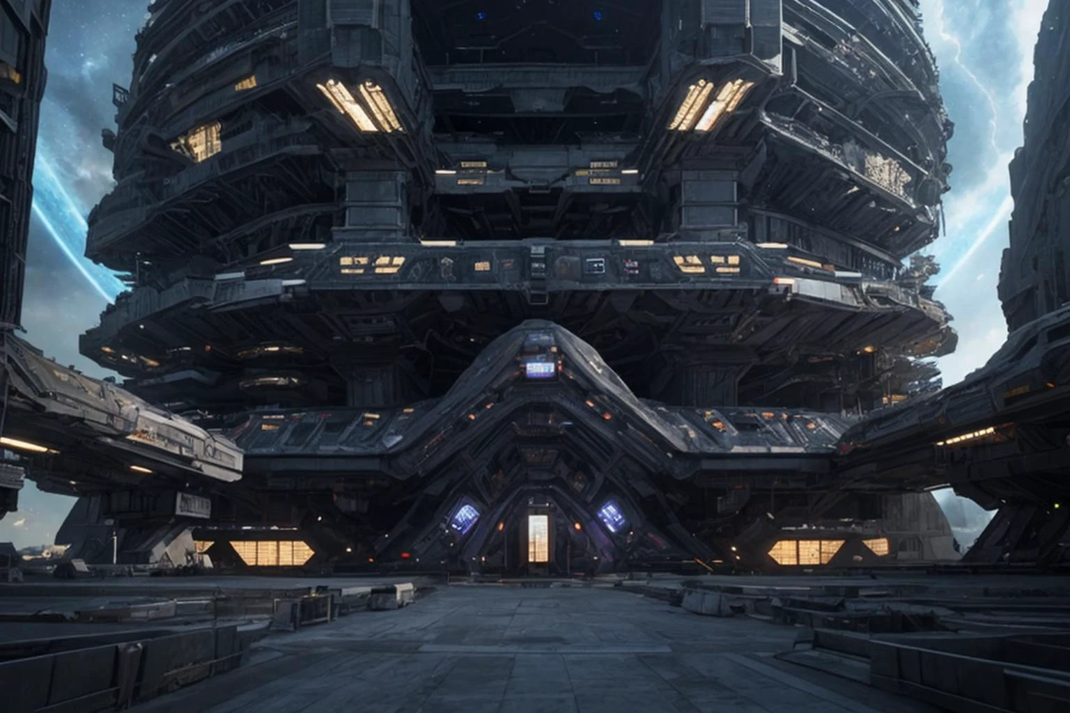 HDR photo, exterior futuristic space station being built, space, stars, nebula, intricate, detailed, science_fiction,
high dynamic range, vivid, rich details, clear shadows and highlights, realistic, intense, enhanced contrast, highly detailed, masterpiece, absurdres, detailed skin, cinematic lighting,