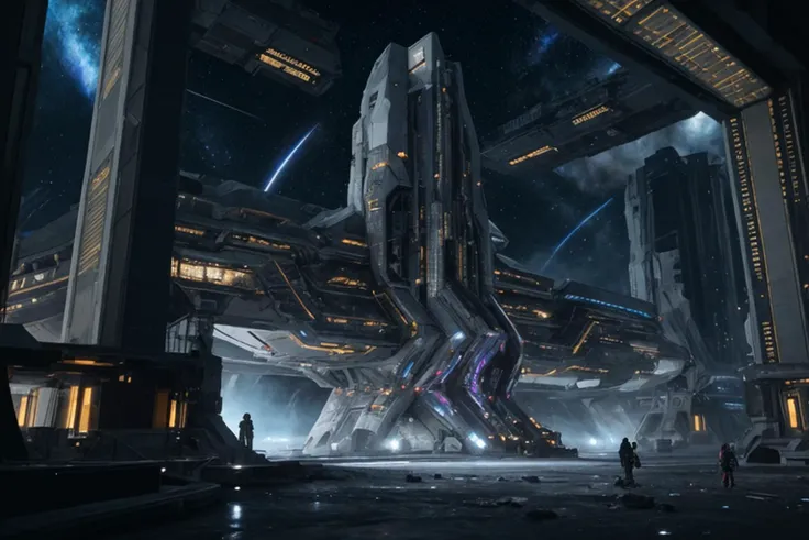 HDR photo, exterior futuristic space station being built, space, stars, nebula, intricate, detailed, science_fiction,
high dynamic range, vivid, rich details, clear shadows and highlights, realistic, intense, enhanced contrast, highly detailed, masterpiece, absurdres, detailed skin, cinematic lighting,
