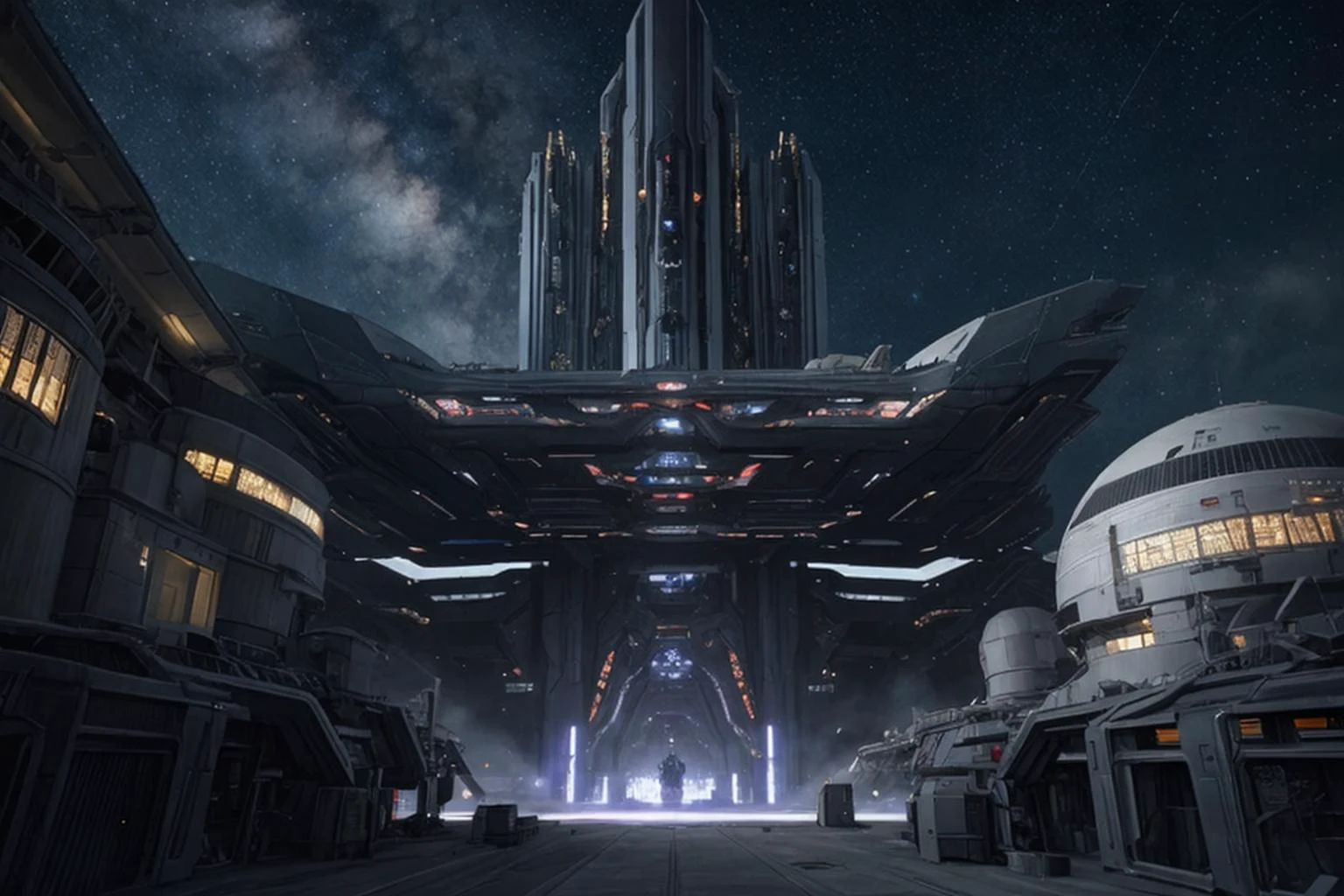 HDR photo, exterior futuristic space station being built, space, stars, nebula, intricate, detailed, science_fiction,
high dynamic range, vivid, rich details, clear shadows and highlights, realistic, intense, enhanced contrast, highly detailed, masterpiece, absurdres, detailed skin, cinematic lighting,