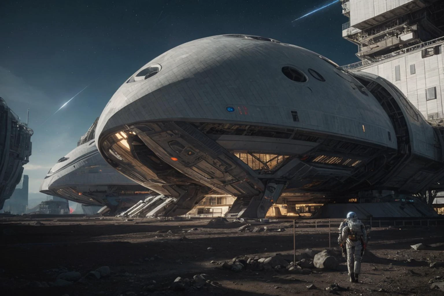 HDR photo, exterior futuristic space station being built, space, stars, nebula, intricate, detailed, science_fiction,
high dynamic range, vivid, rich details, clear shadows and highlights, realistic, intense, enhanced contrast, highly detailed, masterpiece, absurdres, detailed skin, cinematic lighting,