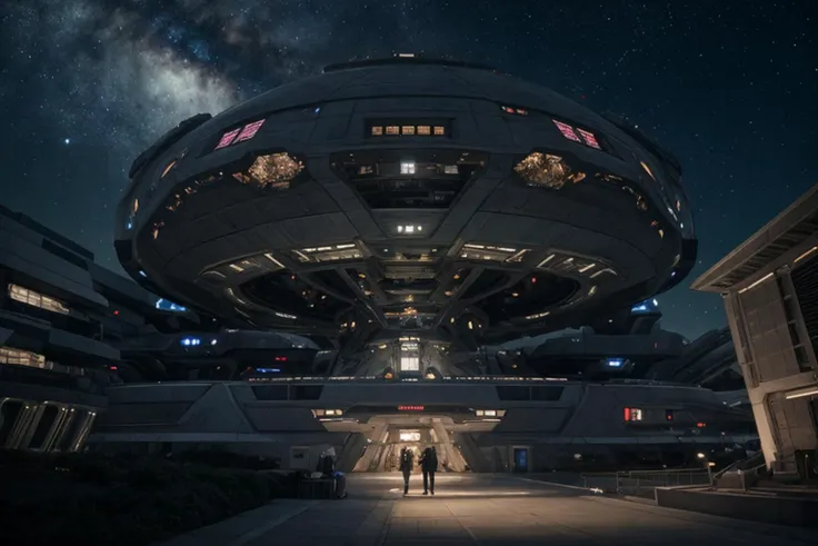 HDR photo, exterior futuristic space station being built, space, stars, nebula, intricate, detailed, science_fiction, 
high dynamic range, vivid, rich details, clear shadows and highlights, realistic, intense, enhanced contrast, highly detailed, masterpiece, absurdres, detailed skin, cinematic lighting,