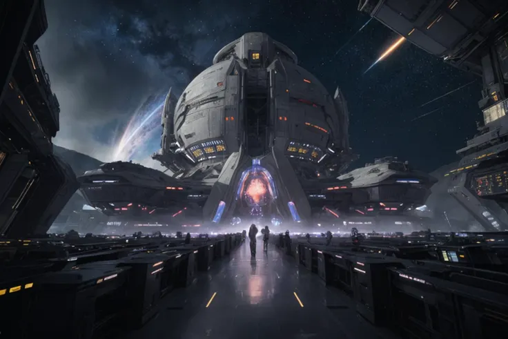 HDR photo, exterior futuristic space station being built, space, stars, nebula, intricate, detailed, science_fiction,
high dynamic range, vivid, rich details, clear shadows and highlights, realistic, intense, enhanced contrast, highly detailed, masterpiece, absurdres, detailed skin, cinematic lighting,