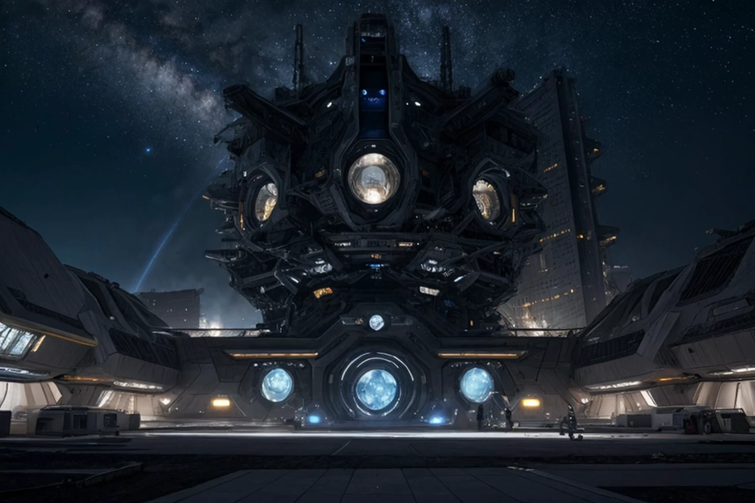 HDR photo, exterior futuristic space station being built, space, stars, nebula, intricate, detailed, science_fiction,
high dynamic range, vivid, rich details, clear shadows and highlights, realistic, intense, enhanced contrast, highly detailed, masterpiece, absurdres, detailed skin, cinematic lighting,