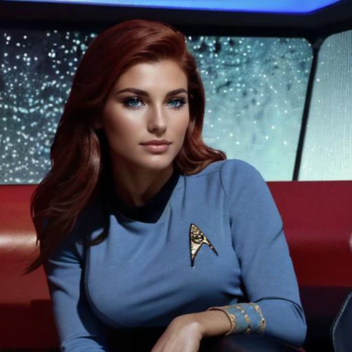 professional photo of a woman, Cinematic, 
young woman, red hair, 
(light smile), (large breasts:1.2), 
<lora:TOSV3:1>, (bright blue:1.4) startrektos dress, 
(black calf high boots), (black boots), (black see-through pantyhose), 
(spread legs), 
<lora:locon_perfecteyes_v1_from_v1_64_32:1>, perfecteyes eyes, 
starship interior, (star trek), 
sharp focus, dramatic, award winning, cinematic lighting, volumetrics dtx, (film grain, blurry background, blurry foreground, bokeh, depth of field, morning light, interaction), (masterpiece), (extremely intricate:1.3), (ultra realistic), 
<lora:real_skin:1>